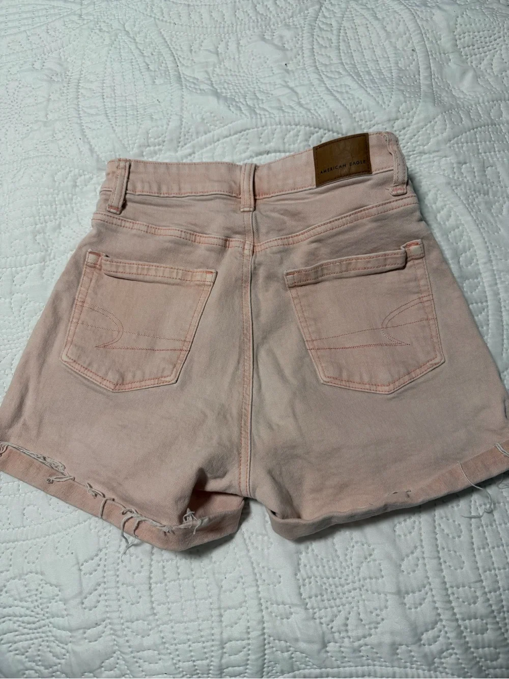 American Eagle Outfitters High-Waist Blush Pink Shorts
